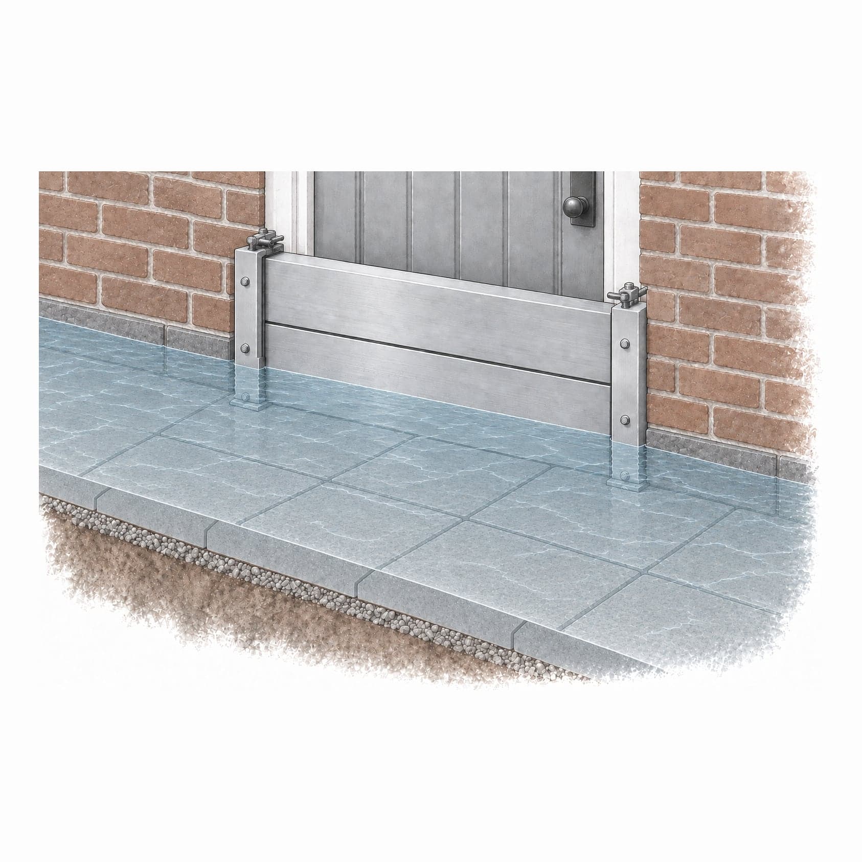 Residential Flood Barrier illustration