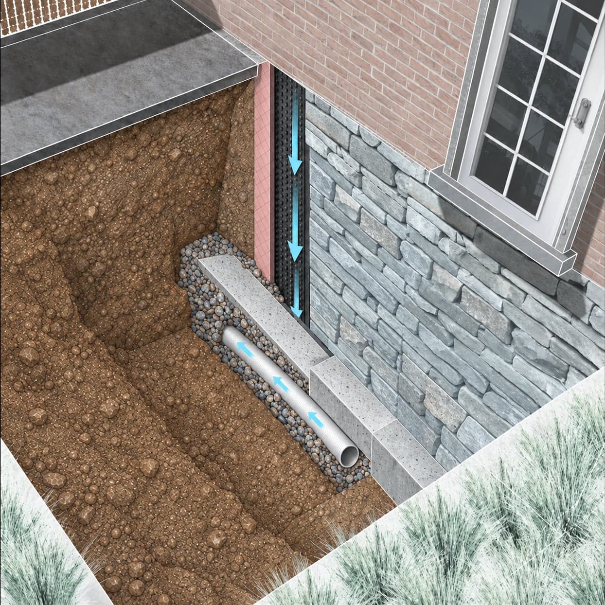Foundation Waterproofing illustration